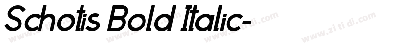 Schotis Bold Italic字体转换